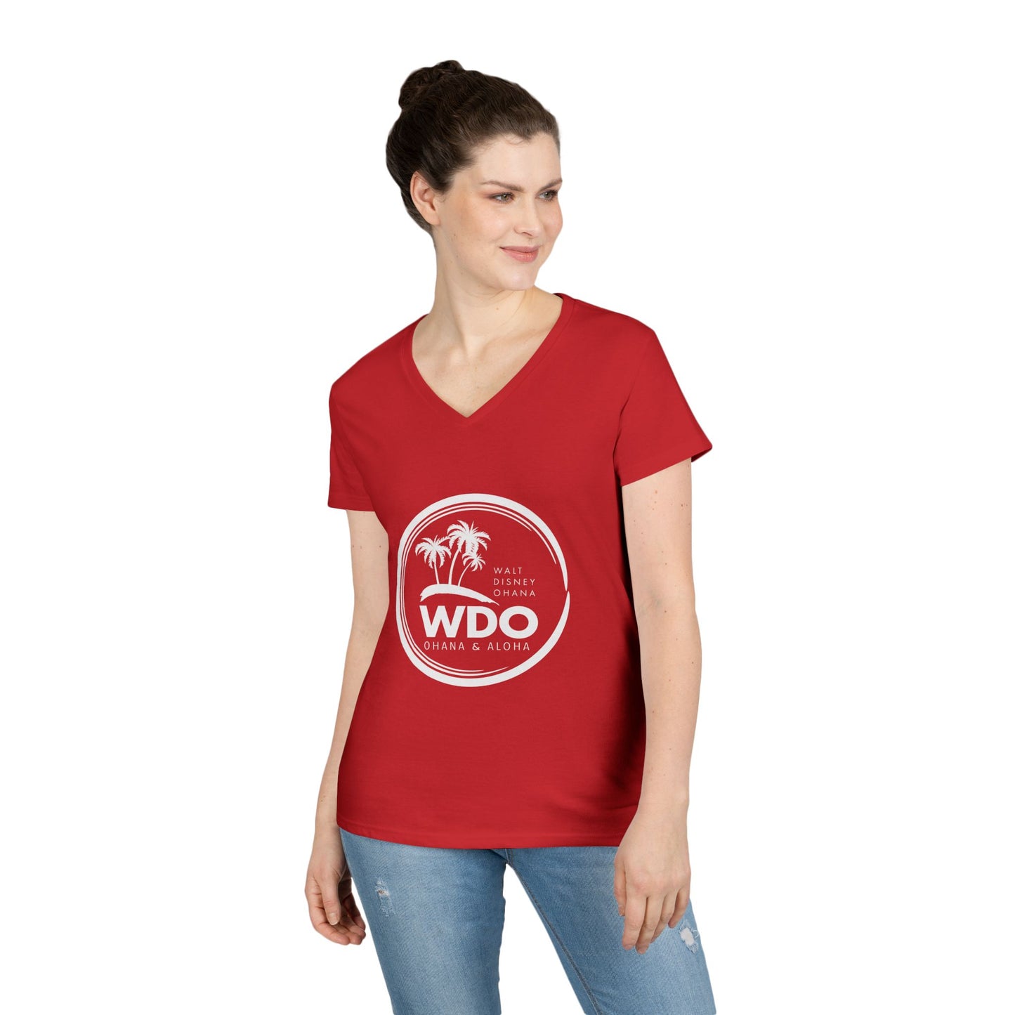 Ohana Tee (Ladies V-neck w/ white logo)