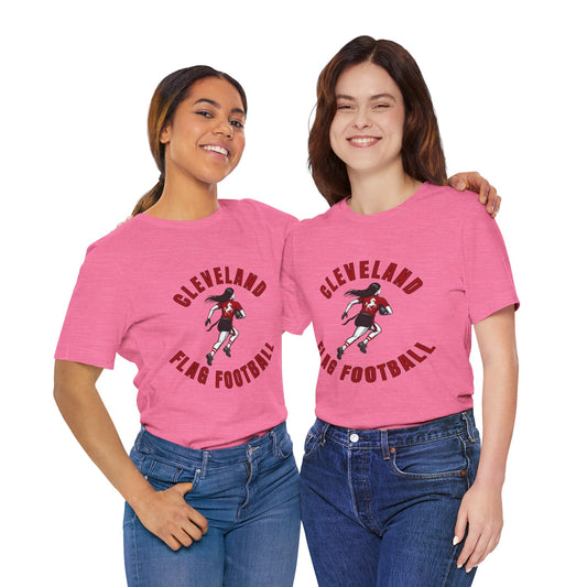 Cleveland Girls Flag Football Adult Sports T-Shirt