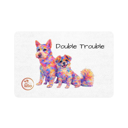 Double the Paws, Double the Magic! (Pet Food Mat: 12x18)