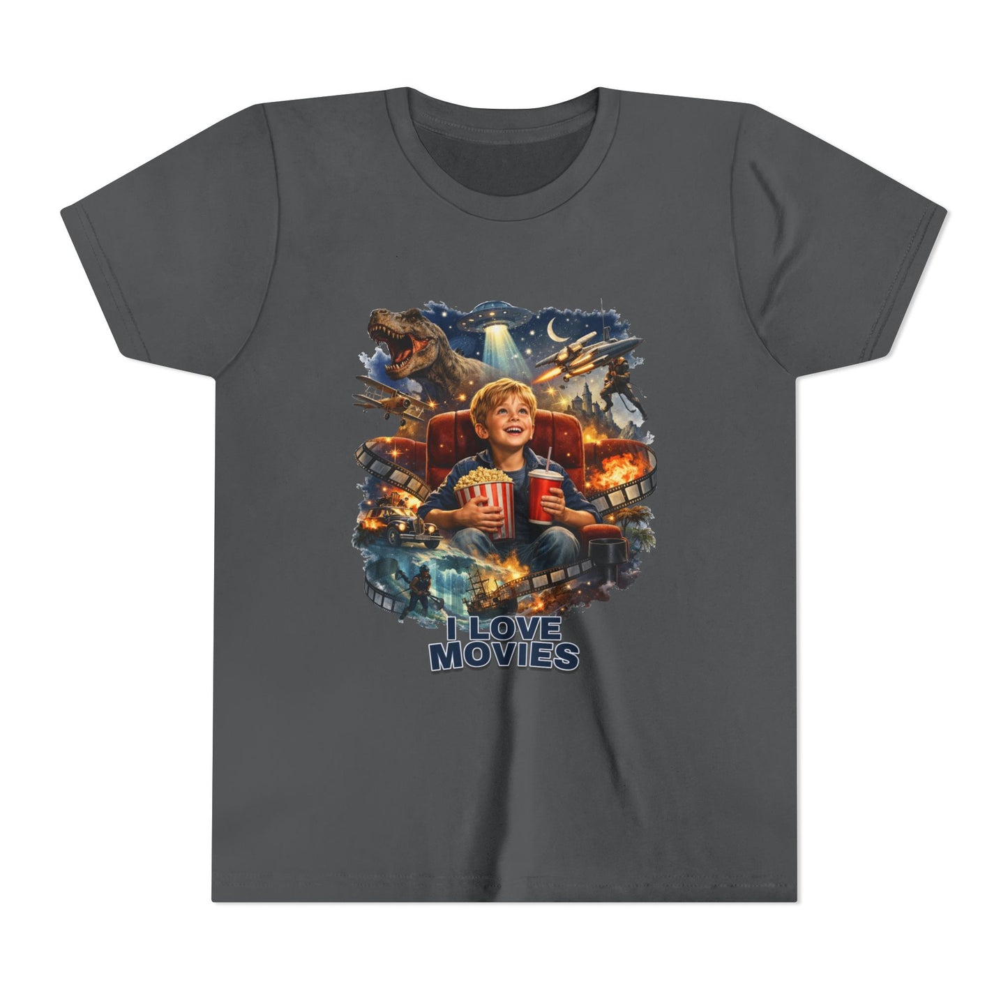 I Love Movies Kids T-Shirt
