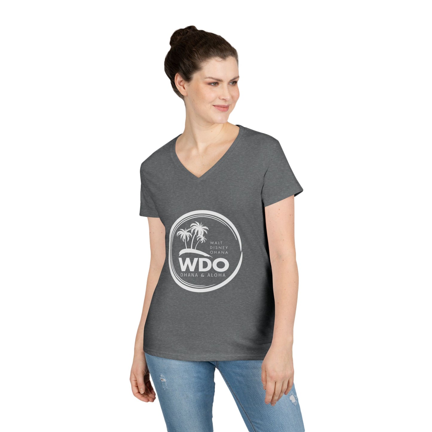 Ohana Tee (Ladies V-neck w/ white logo)