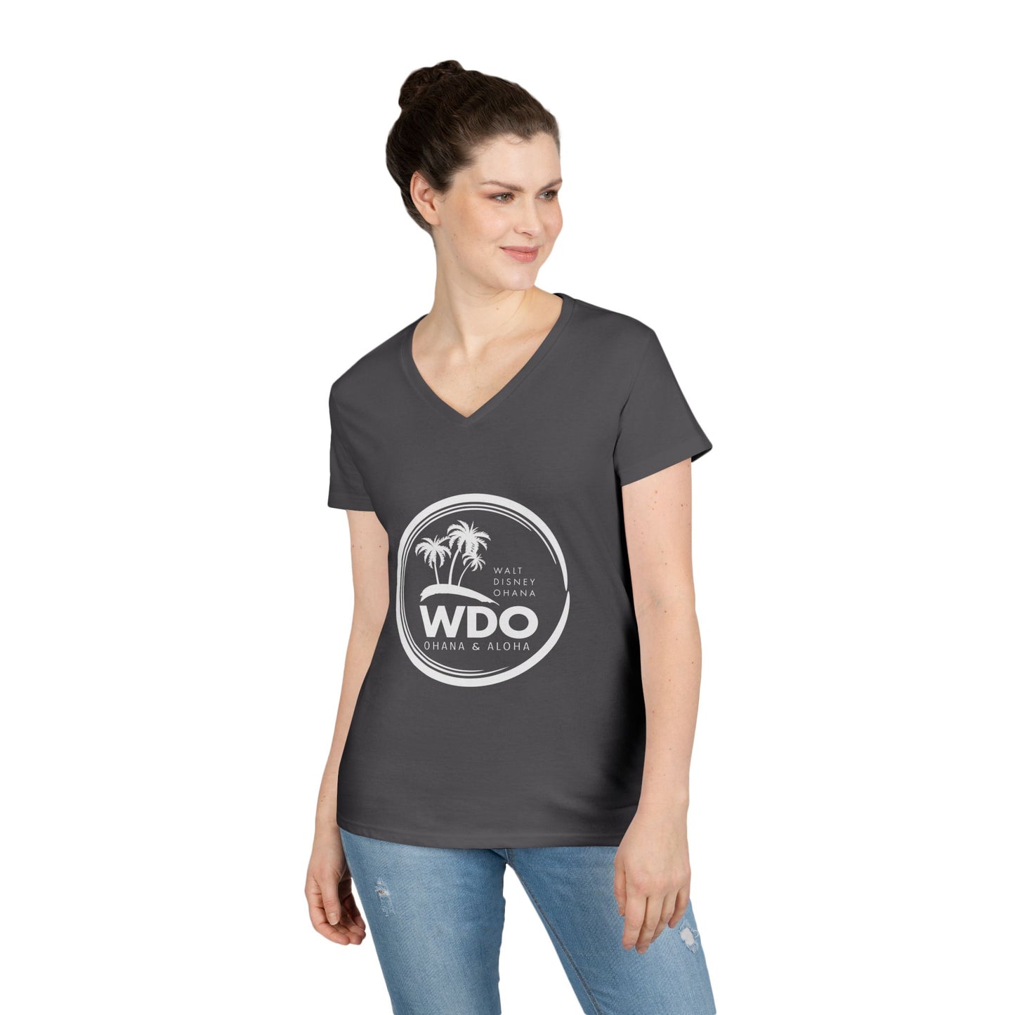 Ohana Tee (Ladies V-neck w/ white logo)