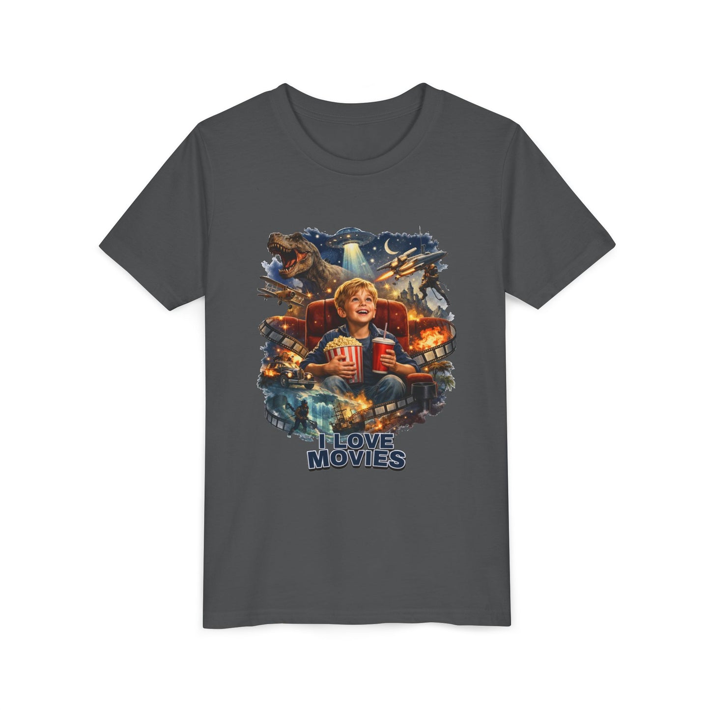 I Love Movies Kids T-Shirt