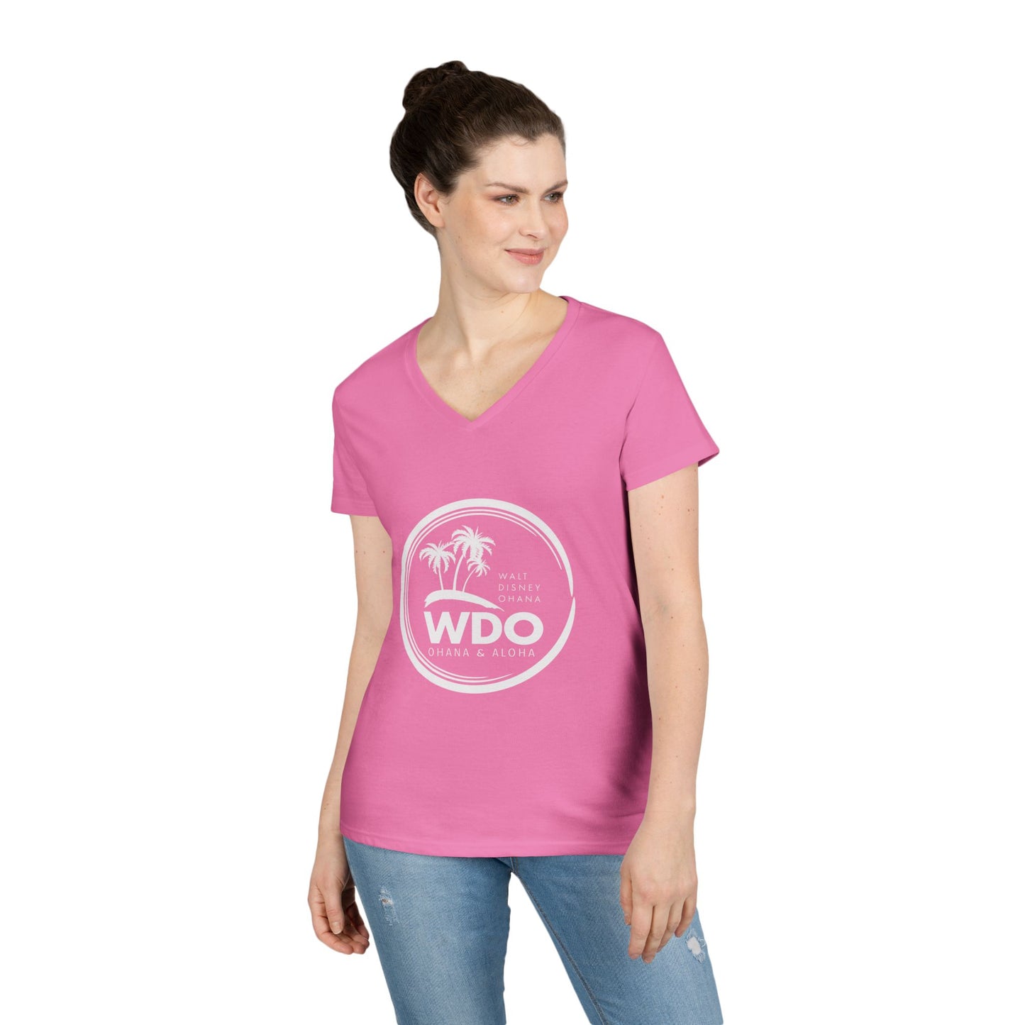Ohana Tee (Ladies V-neck w/ white logo)