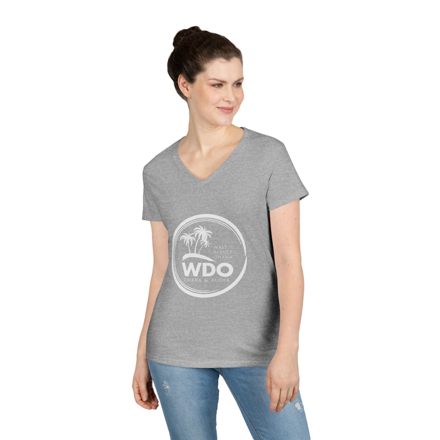 Ohana Tee (Ladies V-neck w/ white logo)