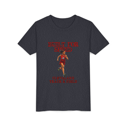 Youth Girls Tee 1 — "Built for Speed" Cleveland Track & Field Runner