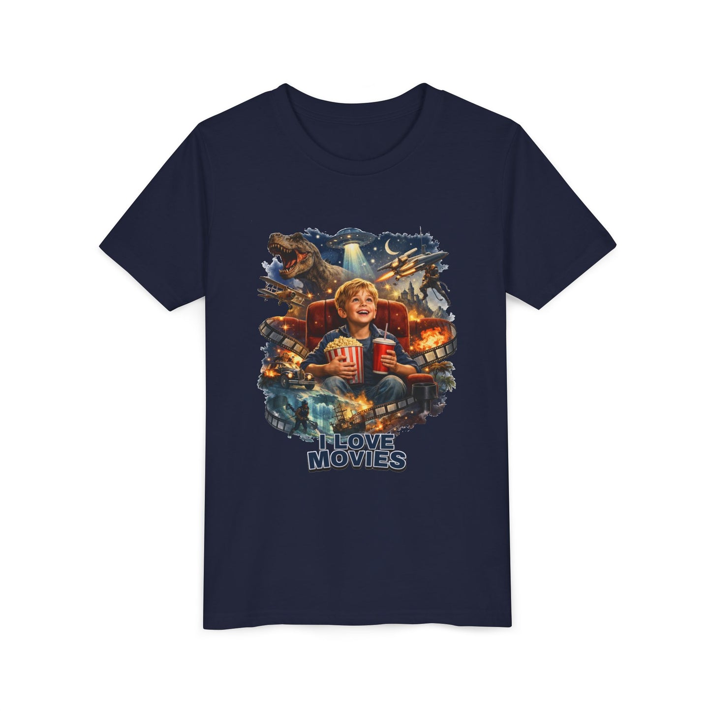 I Love Movies Kids T-Shirt
