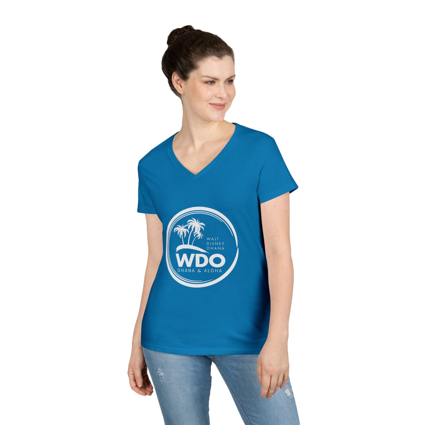 Ohana Tee (Ladies V-neck w/ white logo)