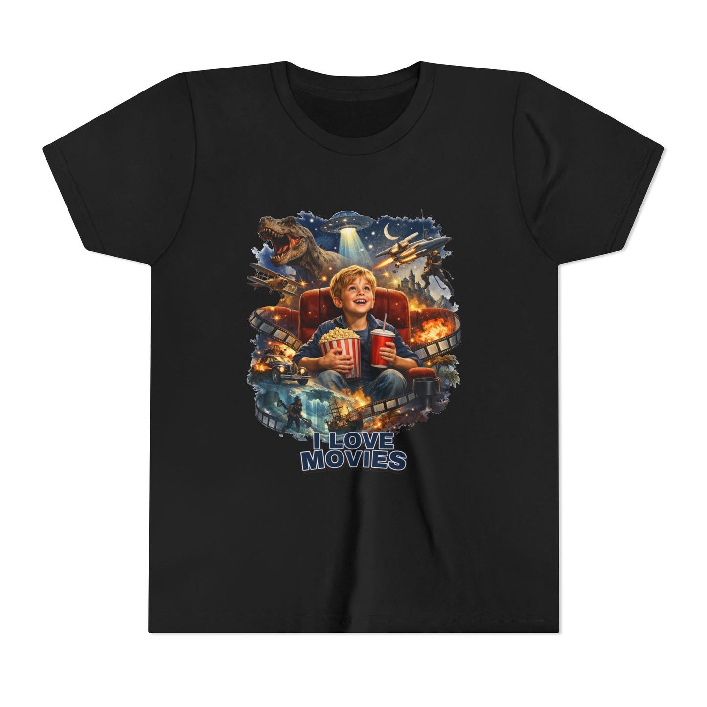 I Love Movies Kids T-Shirt