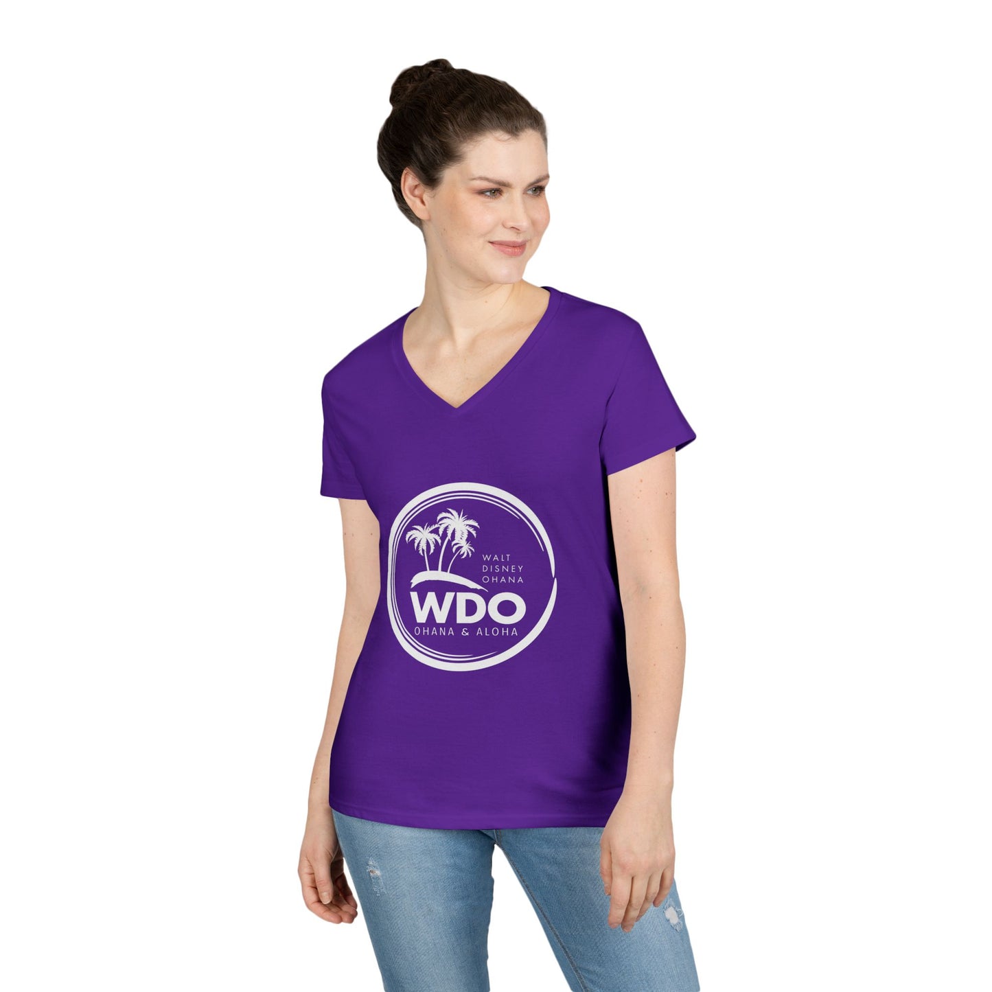 Ohana Tee (Ladies V-neck w/ white logo)