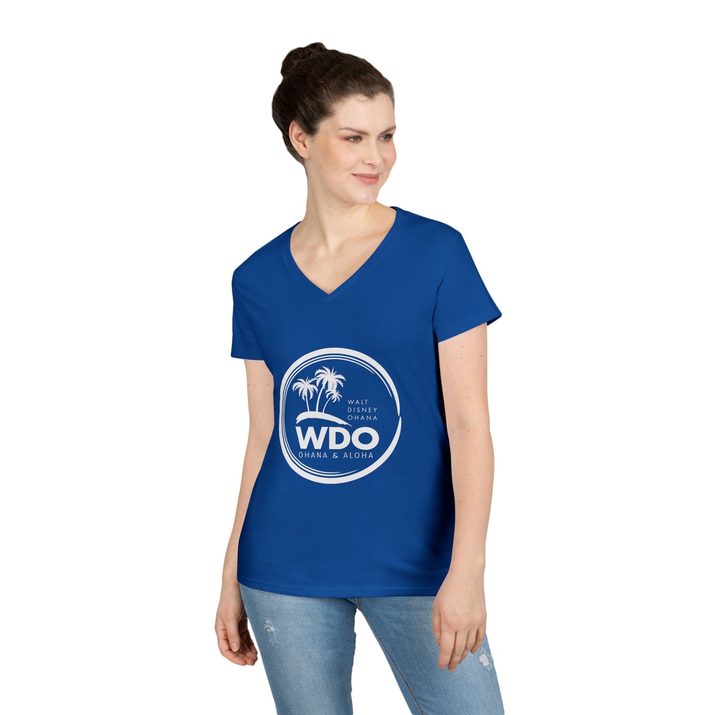 Ohana Tee (Ladies V-neck w/ white logo)