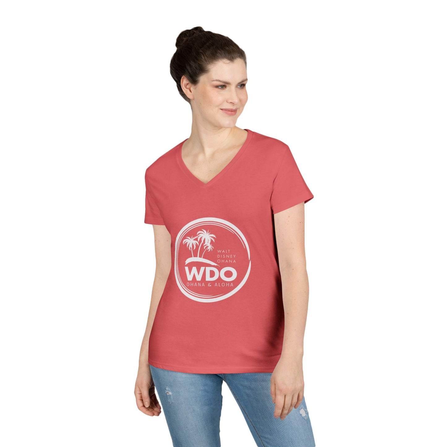 Ohana Tee (Ladies V-neck w/ white logo)
