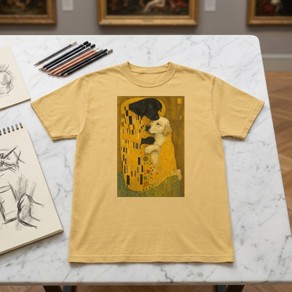 Canine Kiss – Classic Art Dog T-Shirt