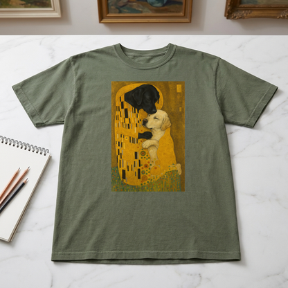 Canine Kiss – Classic Art Dog T-Shirt