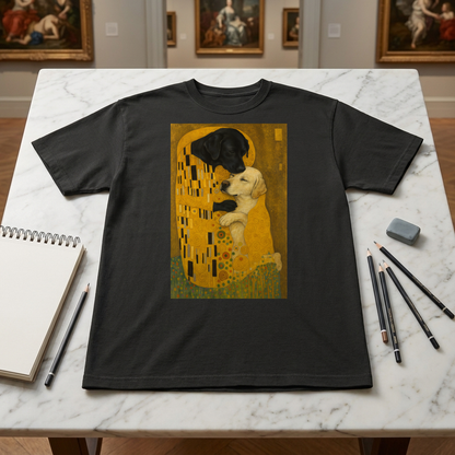 Canine Kiss – Classic Art Dog T-Shirt