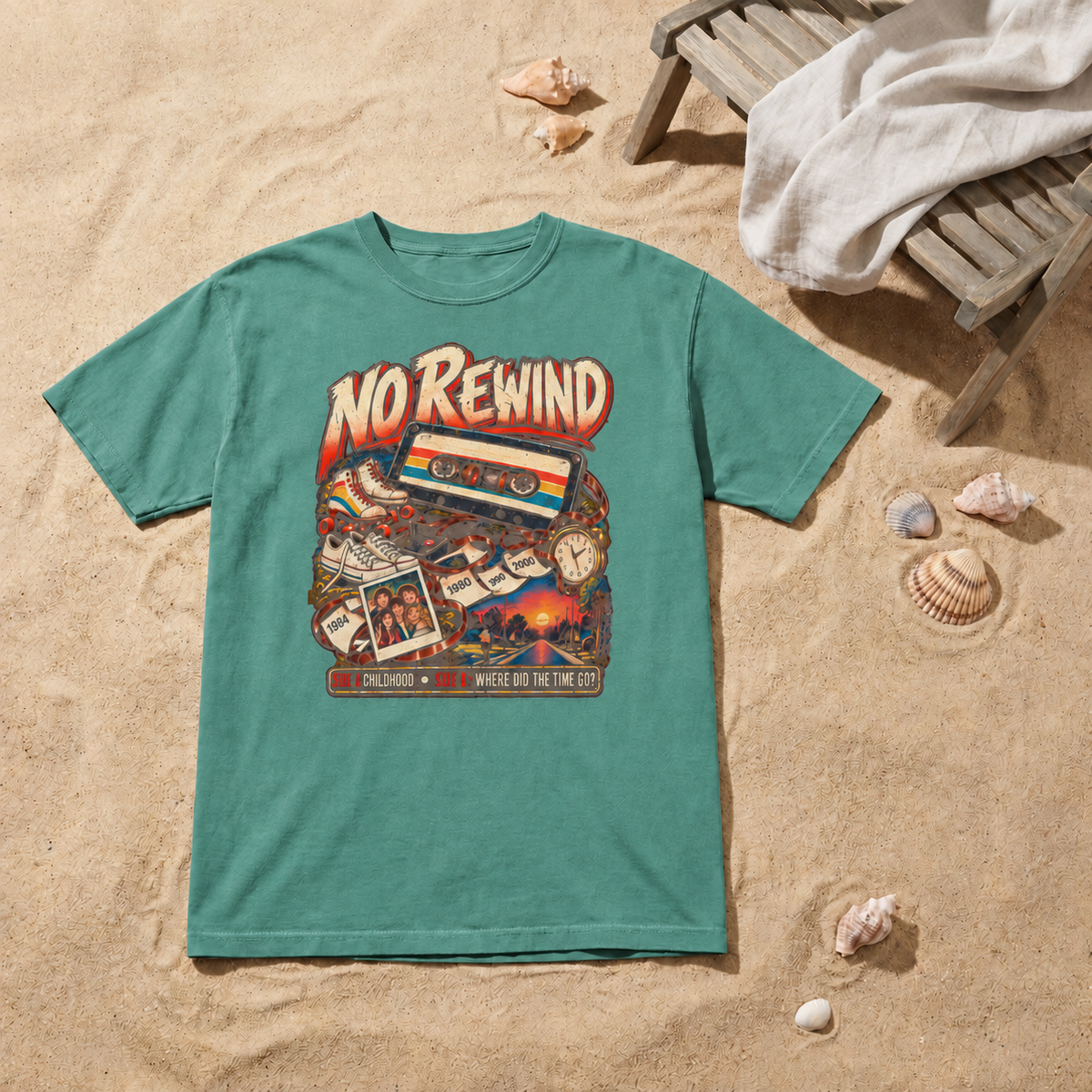 No Rewind – Cassette Nostalgia T-Shirt