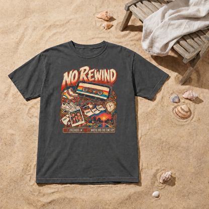 No Rewind – Cassette Nostalgia T-Shirt