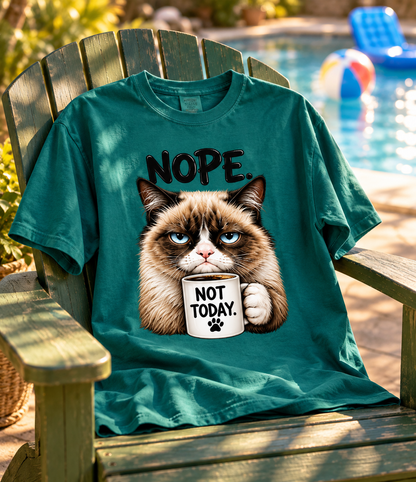 Nope. Not Today. – Funny Cat T-Shirt