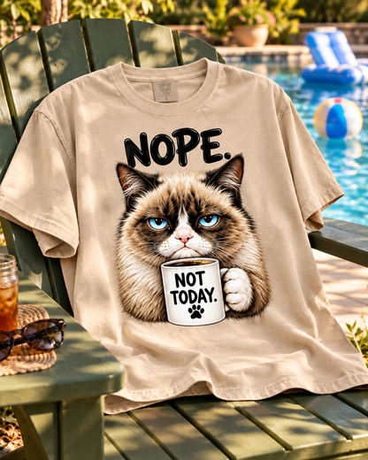 Nope. Not Today. – Funny Cat T-Shirt
