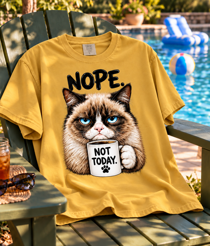 Nope. Not Today. – Funny Cat T-Shirt
