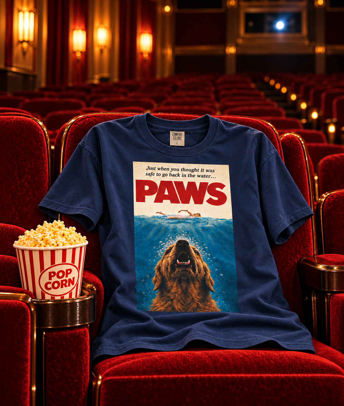 PAWS – Retro Movie Dog T-Shirt