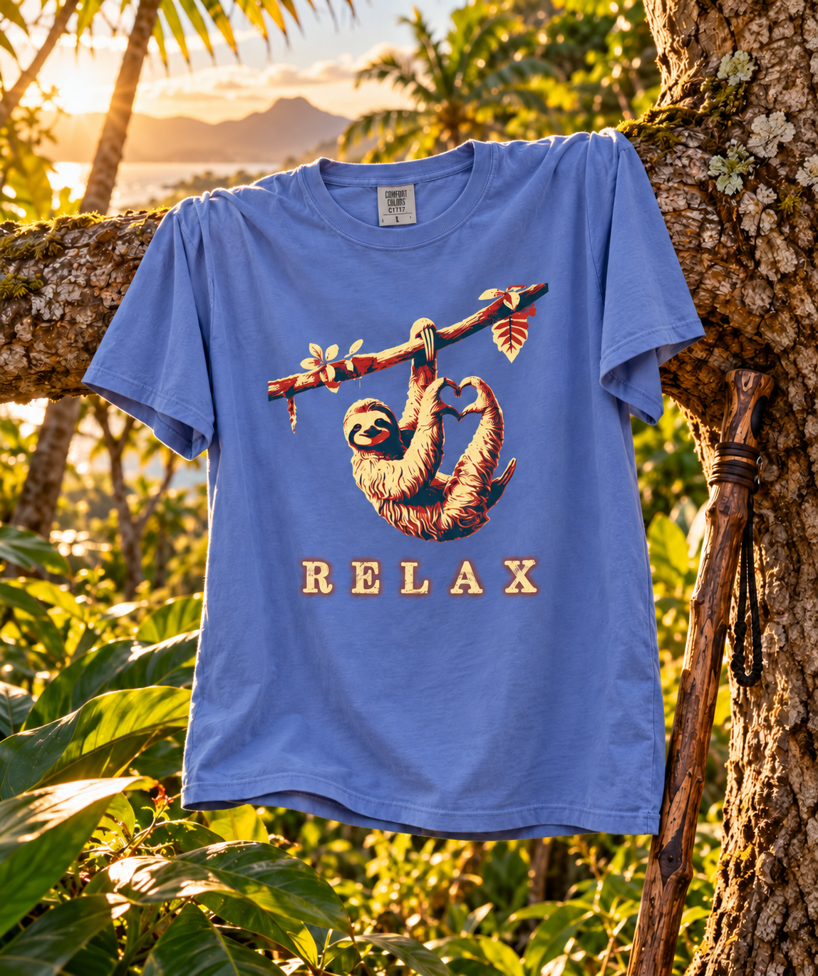 RELAX – Laid-Back Sloth T-Shirt