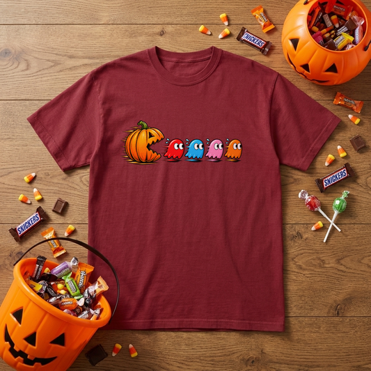 Pumpkin Ghost Hunter – Retro Halloween Graphic Tee